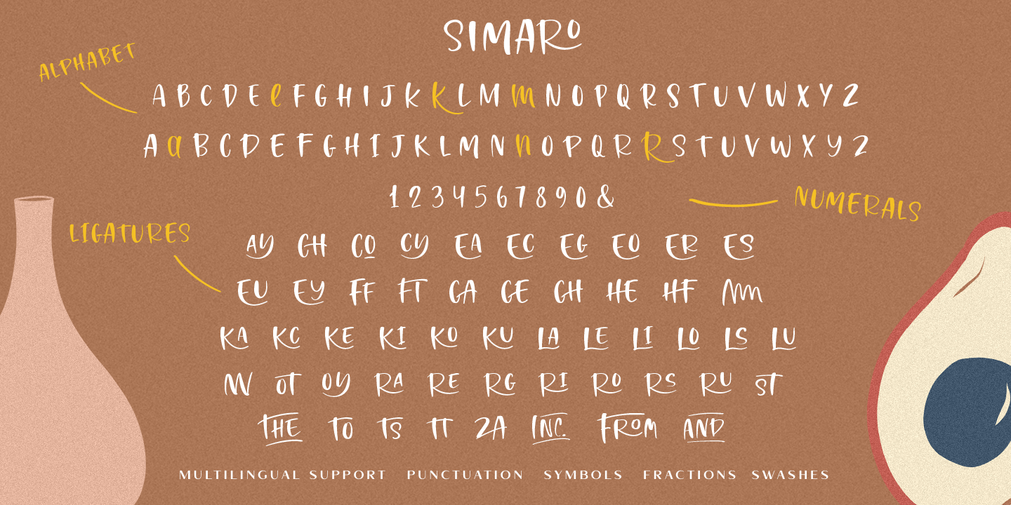 Beispiel einer Simaro-Schriftart #2